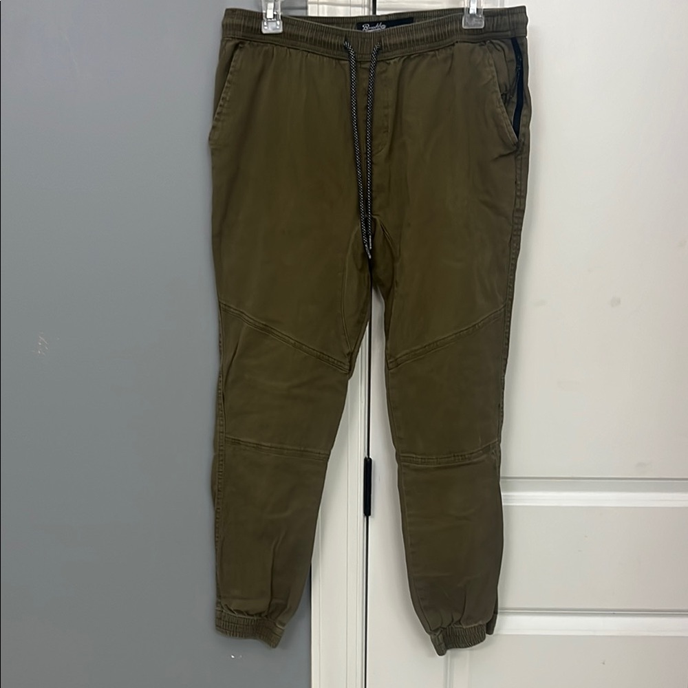 Brooklyn Cloth Green Jogger Sweatpants Elastic Waist